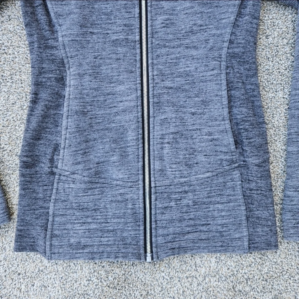 Lululemon Radiant Jacket II Heathered Core Dark Grey Full Zip Sweatshirt Size 6
